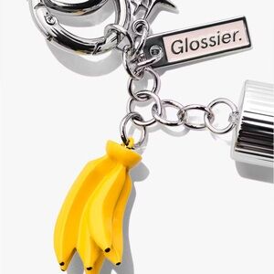 Glossier sold out balm dotcom banana keychain